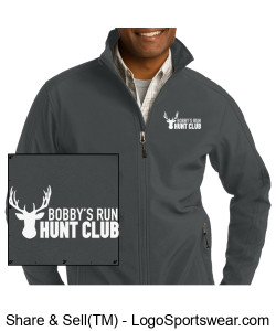 Port Authority Mens Core Soft Shell Jacket (Dark Gray) Design Zoom